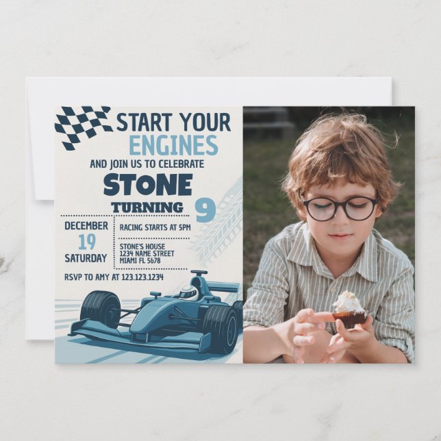Carte de fête modifiable rapide et amusante avec p (Devant)