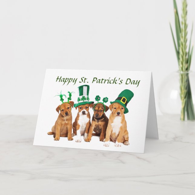 Carte de fête pliée de la Saint-Patrick (Devant)