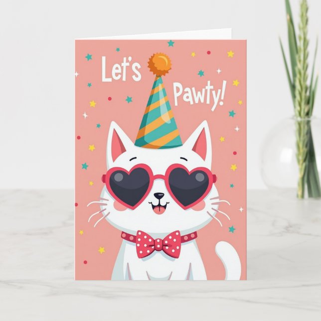 Carte de fête pour chat festive (Devant)