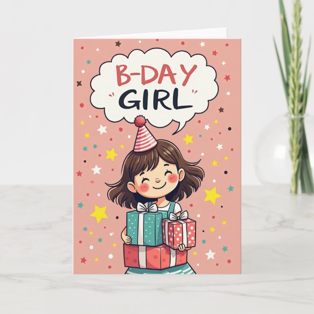 Carte de fête pour filles joyeuses (Devant)