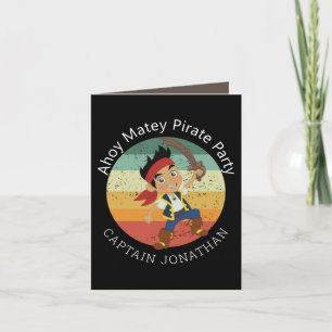 Carte de fête pour garçon pirate