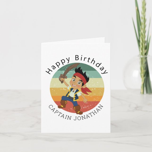 Carte de fête pour garçon pirate (Devant)