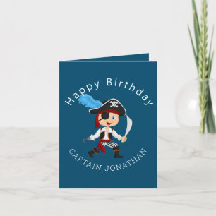 Carte de fête pour garçon pirate