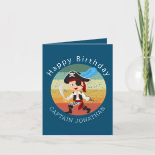 Carte de fête pour garçon pirate