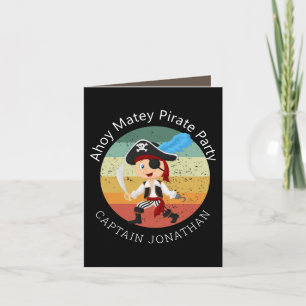 Carte de fête pour garçon pirate