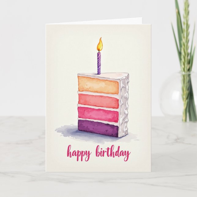 Carte de fête pour gâteau de célébration (Devant)