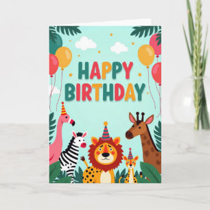 Carte de fête pour jeune savane