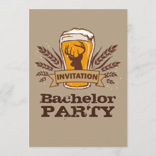 Carte de fête pour un enterrement de vie de garçon