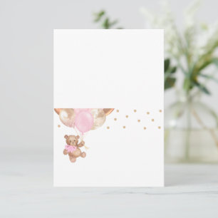 Carte de Fête Prénatale Teddy Bear Rose Gold Ballo