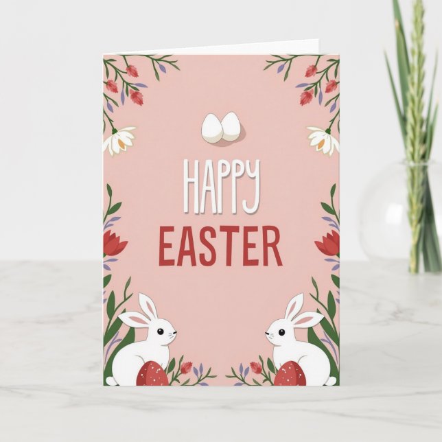 Carte de fête printanière joyeuse (Devant)