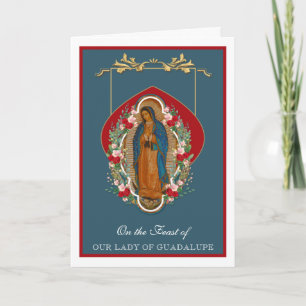 Carte de fête religieuse Vierge Marie Guadalupe es