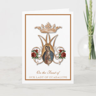 Carte de fête religieuse Vierge Marie Guadalupe es