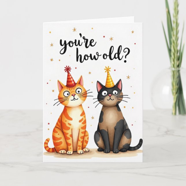 Carte de fête surprise pour chat (Devant)