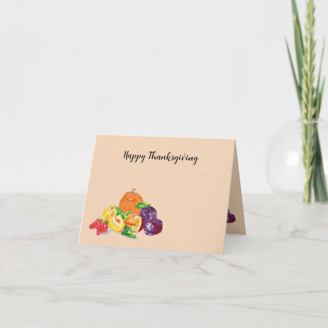 Carte de Fêtes G : Bonne Action de Grâce (Devant)