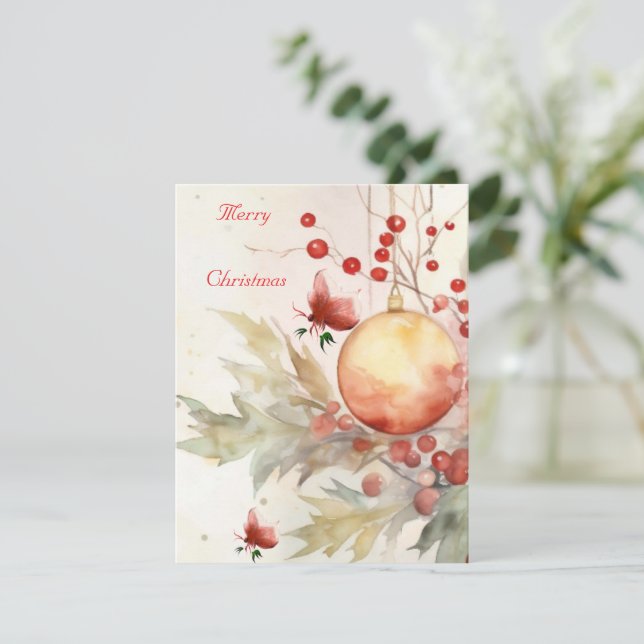 Carte de fêtes plate (Debout devant)