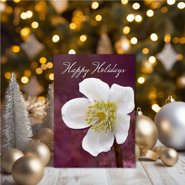 Carte de fêtes - Rose d'Hiver (Créateur téléchargé)