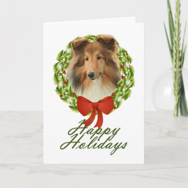 Carte de fêtes Sheltie #3 (Devant)
