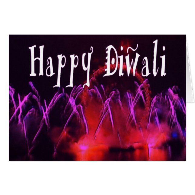 Carte de feux d'artifice de Diwali (Devant horizontal)