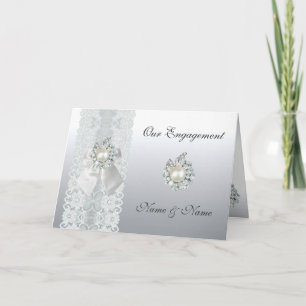 Carte de fiançailles de mariage à économie de date
