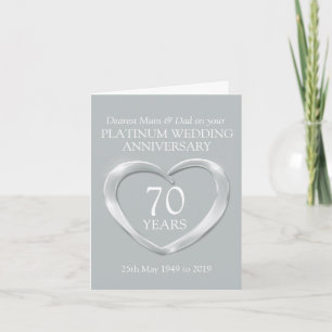 Carte de fiançailles de mariage en platine pour ma