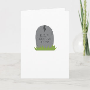 Carte de fiançailles drôle RIP Vie de célibataire