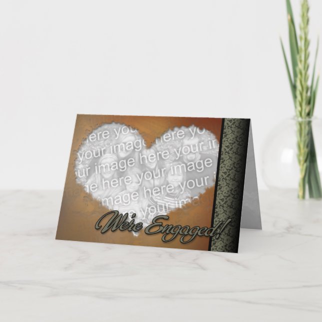 Carte de Fiançailles en ligne personnalisée (Devant)