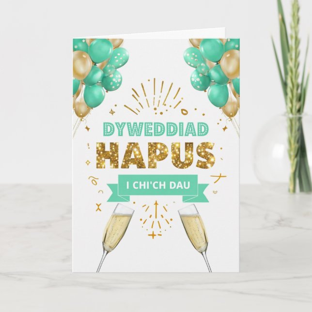 Carte de Fiançailles Welsh Happy (Devant)