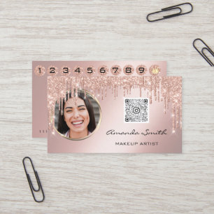 Carte de fidélité 10 Punch Crown Argent QR Logo Ph