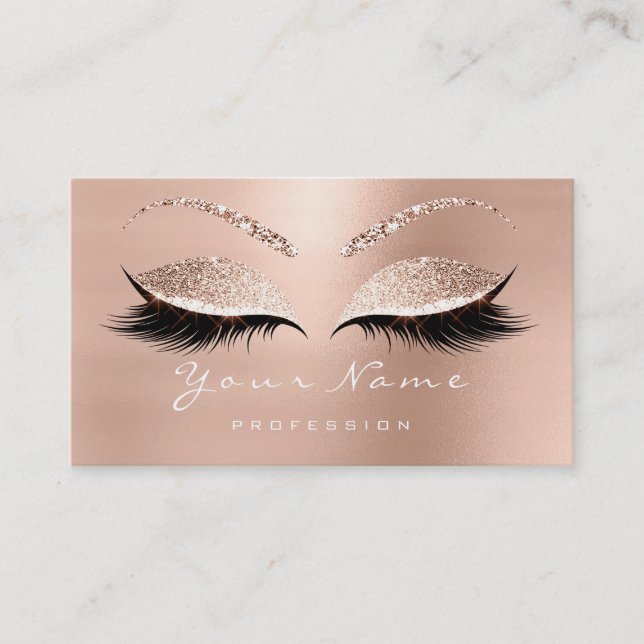 Carte de fidélité 10 Rose d'extension Lashes de ma (Devant)