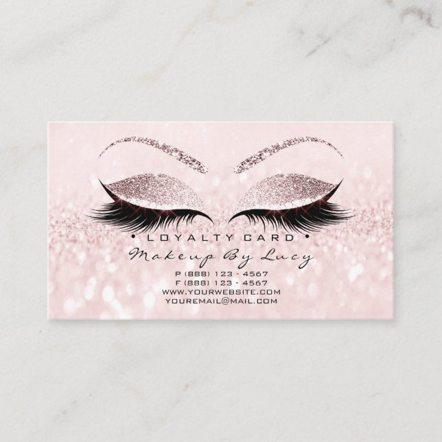 Carte de fidélité 6 Beauté Salon Lashes Parties sc (Devant)