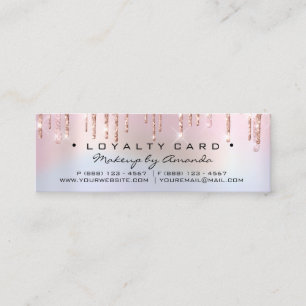 Carte de fidélité 6 Holographe Holographe Rose O