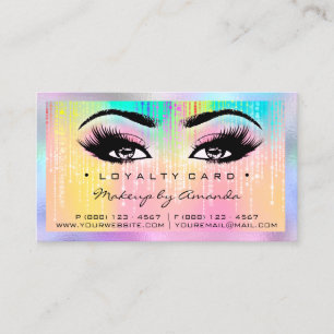 Carte de fidélité 6 Maquillage de punch Artiste