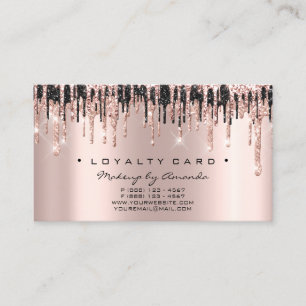 Carte de fidélité 6 Paillettes Maquillage Artist