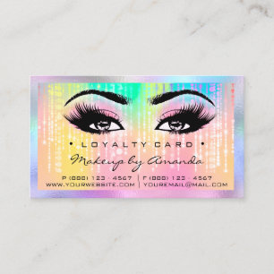 Carte de fidélité 6 Peintre maquillage Unicorn A