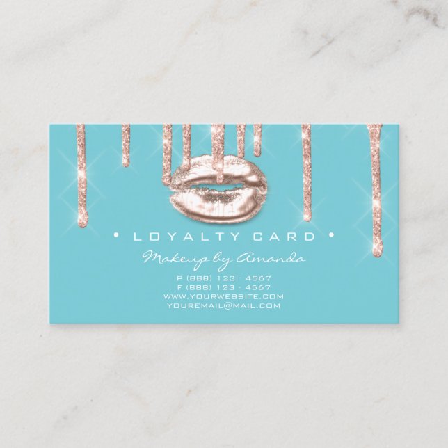 Carte de fidélité 6 Peinture Artiste maquillage Ro (Devant)