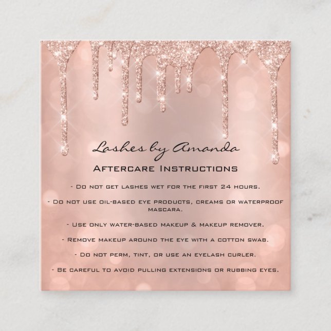 Carte de fidélité 6 Punch Aftercare Lash Rose de c (Devant)