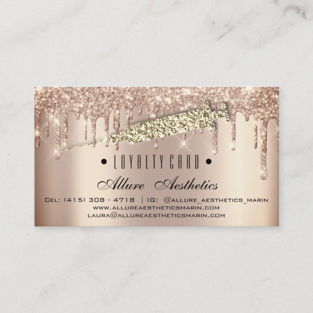 Carte de fidélité 6 Punch maquillage Artiste serin (Devant)