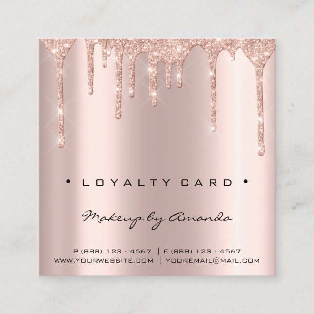 Carte de fidélité 6 Punch Maquillage Eyelash Rose  (Devant)