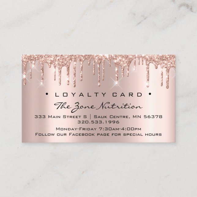 Carte de fidélité 6 Punch Nutrition Santé Médecine (Devant)