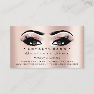 Carte de fidélité 6 Salon de beauté Lash Rose de m