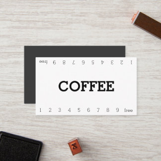 Carte de Fidélité à Double Numéro Simple pour Café