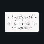 Carte de fidélité à script simple - noir et blanc<br><div class="desc">Ces cartes simples mais très élégantes sont parfaites pour donner à vos clients comme une incitation à continuer à revenir vers vous.</div>