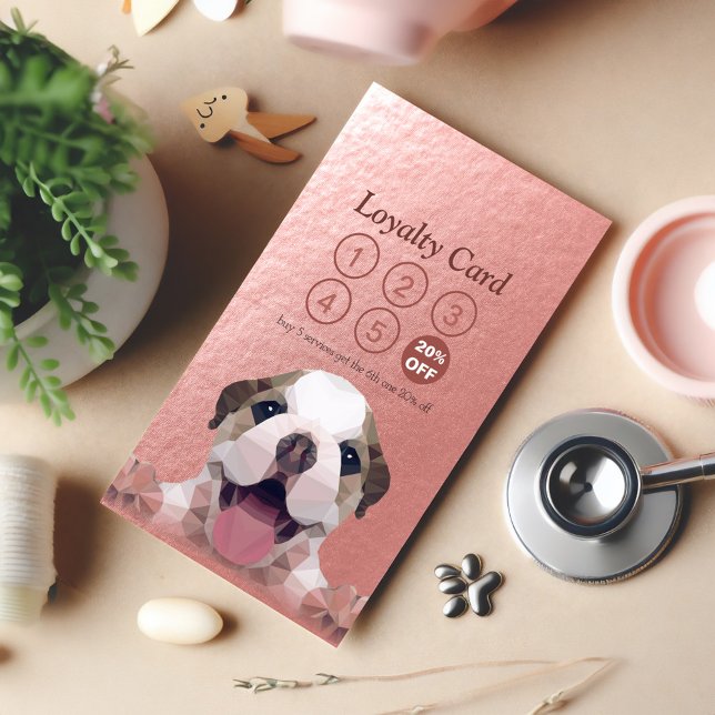 Carte De Fidélité Animaux domestiques assis Bain & Grooming Loyalty  (Créateur téléchargé)