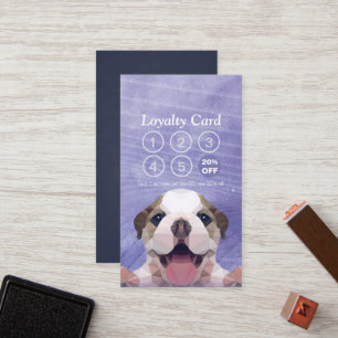 Carte De Fidélité Animaux domestiques assis Bain & Grooming Loyalty
