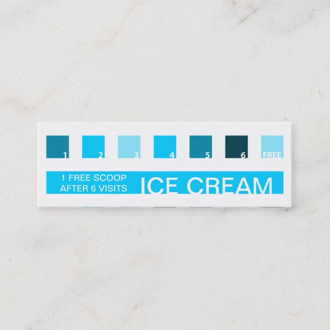 Carte De Fidélité Appréciation de client de CRÈME GLACÉE (carrés de (Devant)