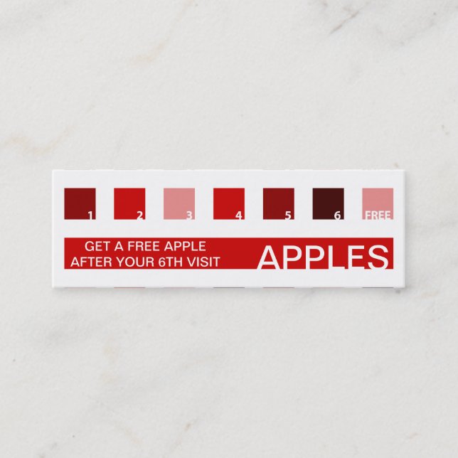Carte De Fidélité Appréciation des clients d'APPLES (carrés mod) (Devant)