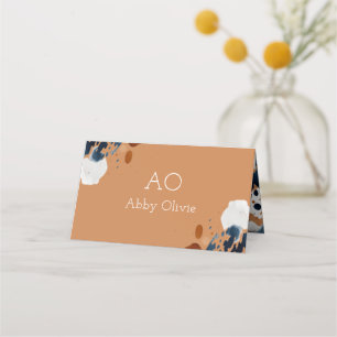 Carte De Fidélité Aquarelle bleu marine Brown