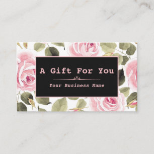 Carte De Fidélité Aquarelle moderne Floral Rose Artiste maquillage n