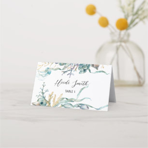 Carte De Fidélité Aquarelle sous la mer Jellyfish Nourriture ou lieu