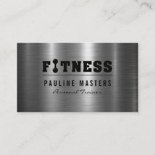 Carte De Fidélité Arrière - plan métallique Fitness